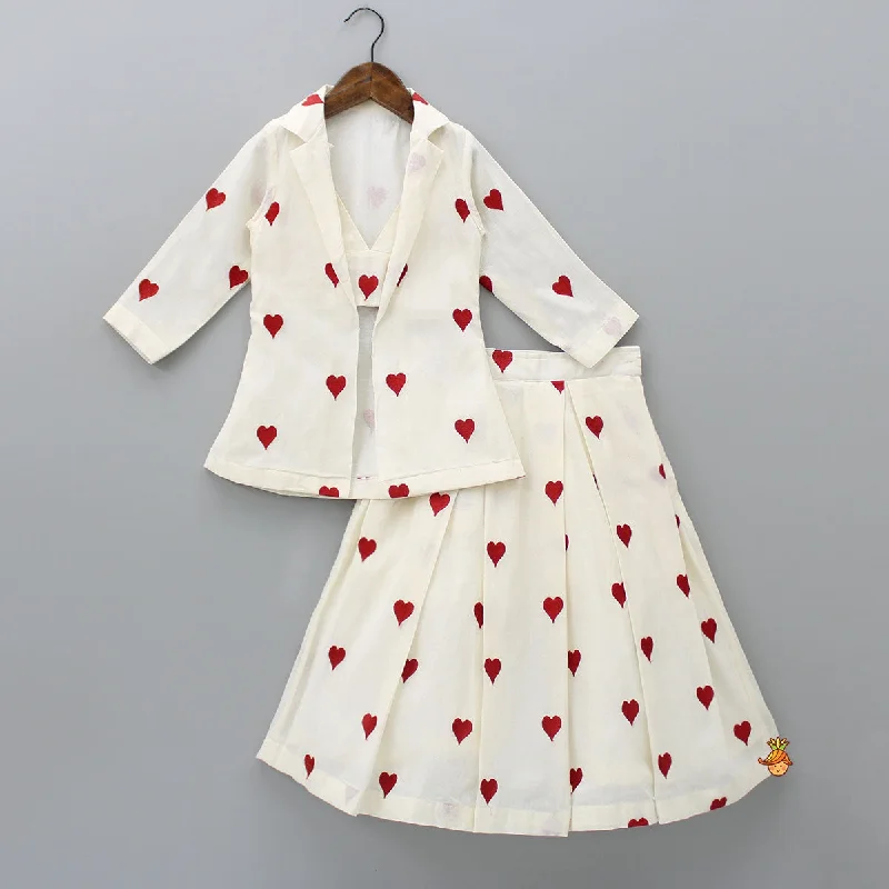 Pre Order: Hearts Embroidered Stylish Tie Knot Strap Top With Jacket And Lehenga Lace Jacket Ribbed Jacket Sequined Jacket Pre Order: Hearts Embroidered Stylish Tie Knot Strap Top With Jacket And Lehenga Lace Jacket Ribbed Jacket Sequined Jacket