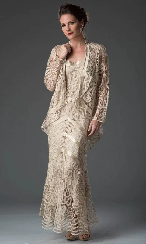 Soulmates D7069 - Sleeveless Lace And Jacket Dress Anorak Shell Jacket Lightweight Jacket Soulmates D7069 - Sleeveless Lace And Jacket Dress Anorak Shell Jacket Lightweight Jacket
