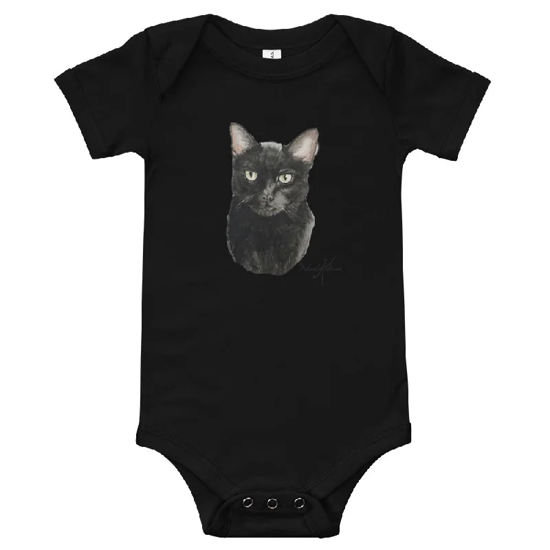 Black Cat - Baby short sleeve one piece