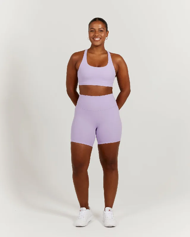 LUXE BIKER SHORTS V2 - LILAC