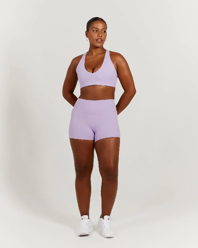 LUXE MINI SHORTS - LILAC