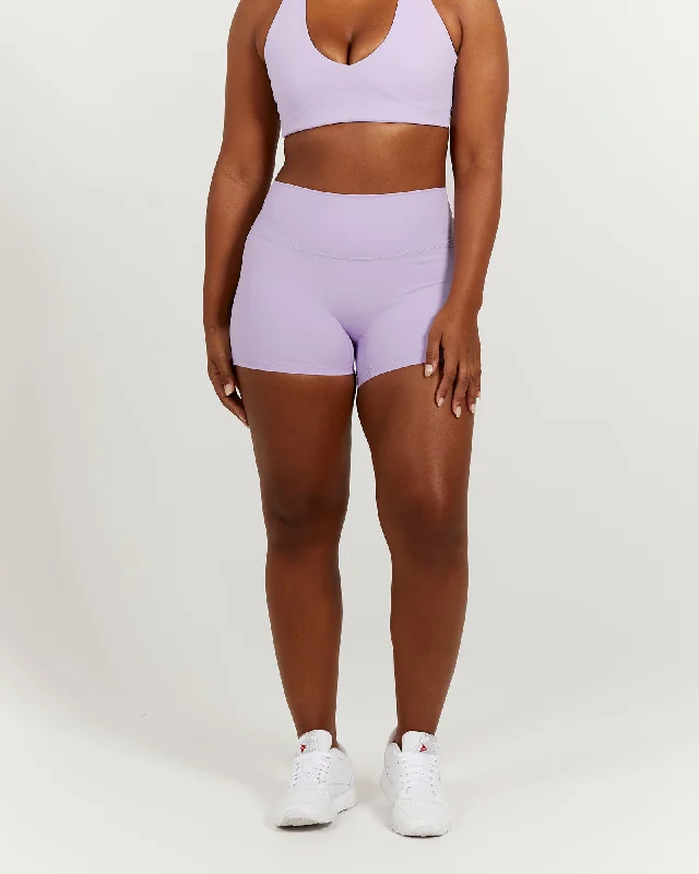 LUXE MINI SHORTS - LILAC