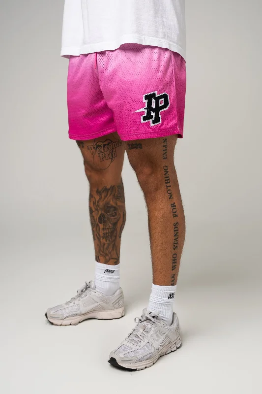 MEN'S GRAPHIC MESH SHORTS - PINK GRADIENT