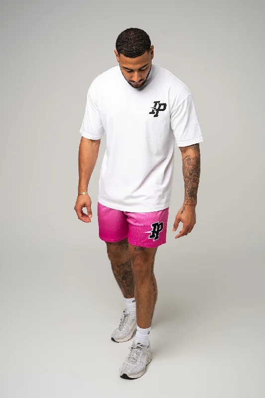 MEN'S GRAPHIC MESH SHORTS - PINK GRADIENT