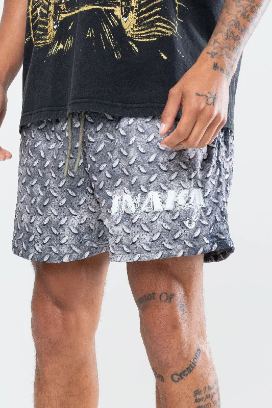 METAL MESH SHORTS - IRON