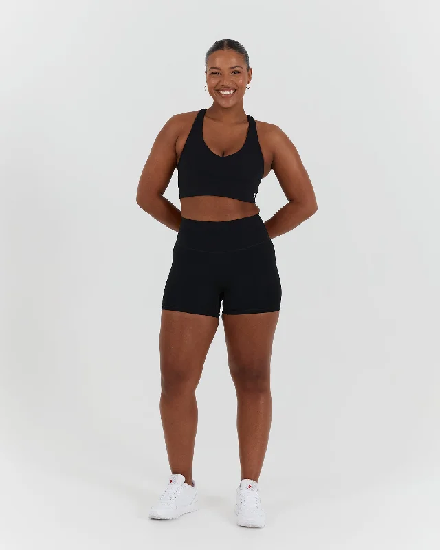 SCULPT MINI SHORTS - BLACK