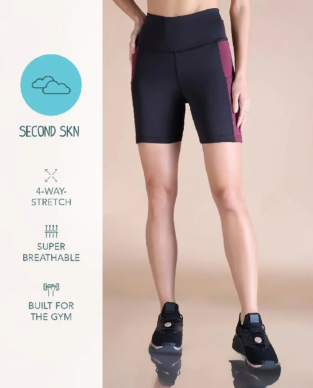 High Waisted Cycling Shorts in Second SKN Fabric