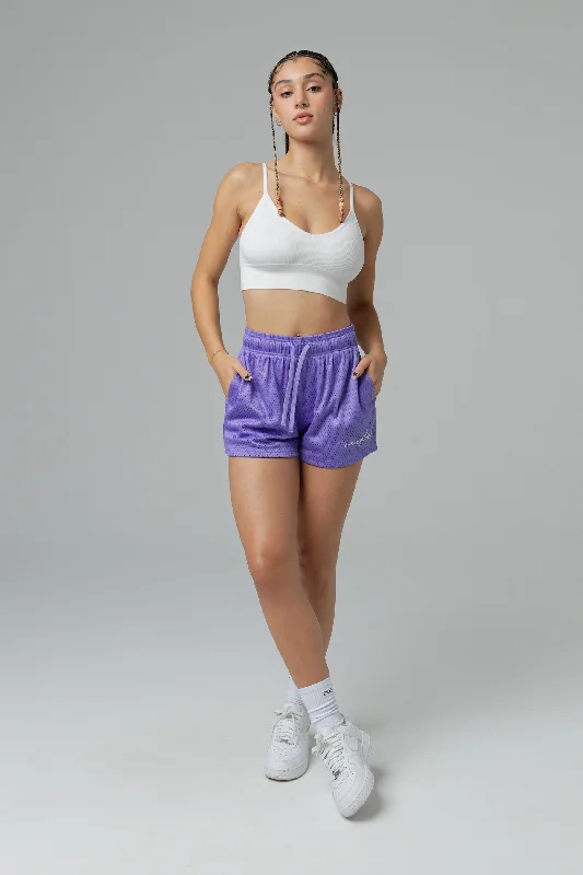 WOMEN'S BASIC SHORTS - LAVENDER