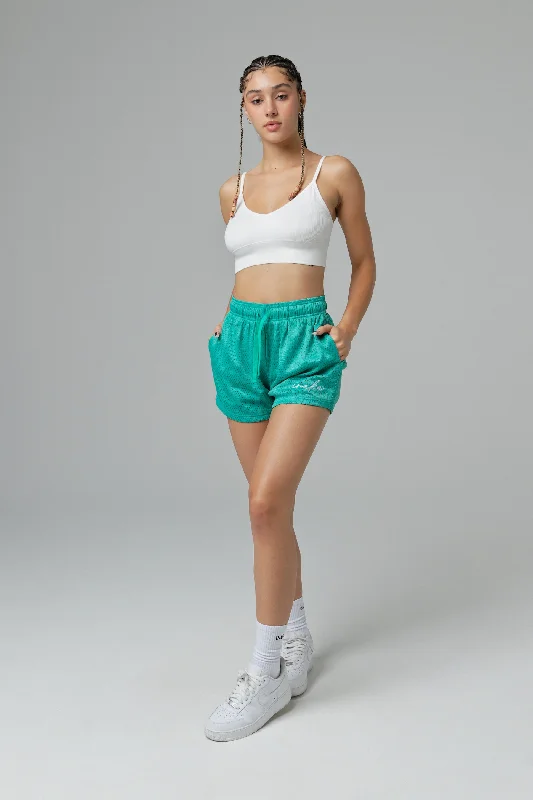 WOMEN'S BASIC SHORTS - SEAFOAM GREEN