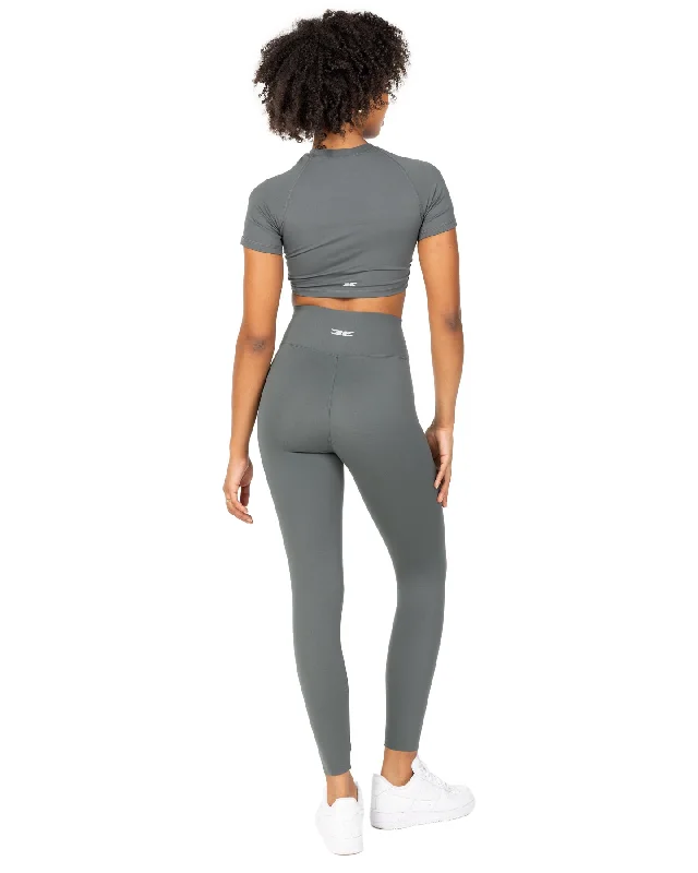 Aura Bonded Leggings - Cloud Grey