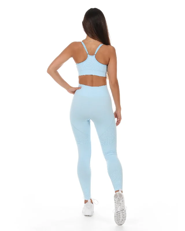 Elite Seamless Leggings - Pale Blue