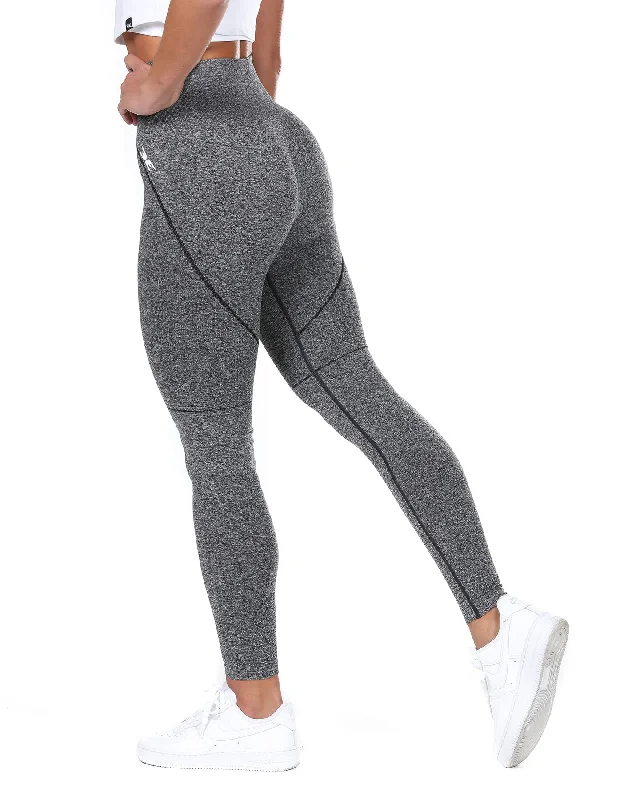 Elite Seamless Leggings - Heather Black