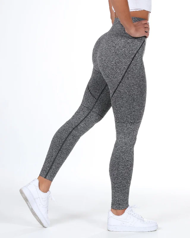 Elite Seamless Leggings - Heather Black