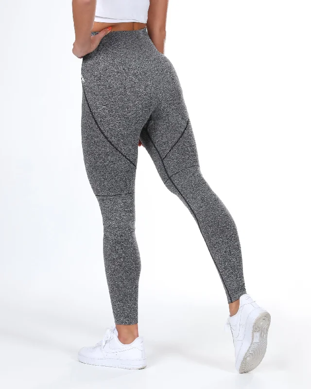 Elite Seamless Leggings - Heather Black