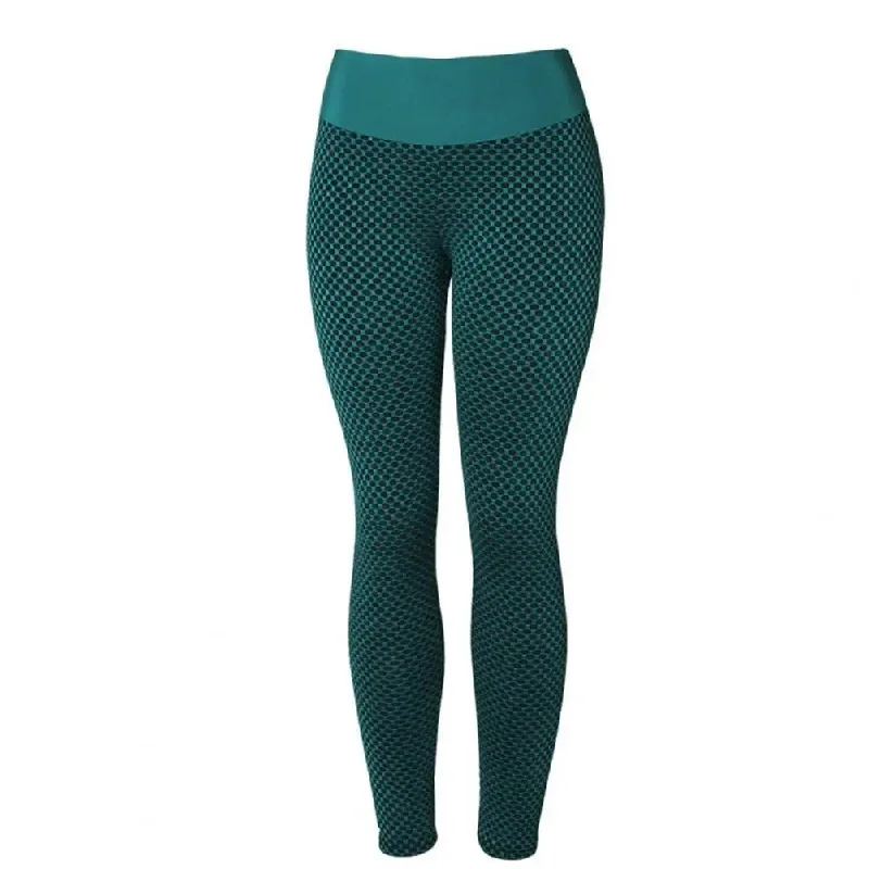 High Waist Grid Tights Yoga Leggings