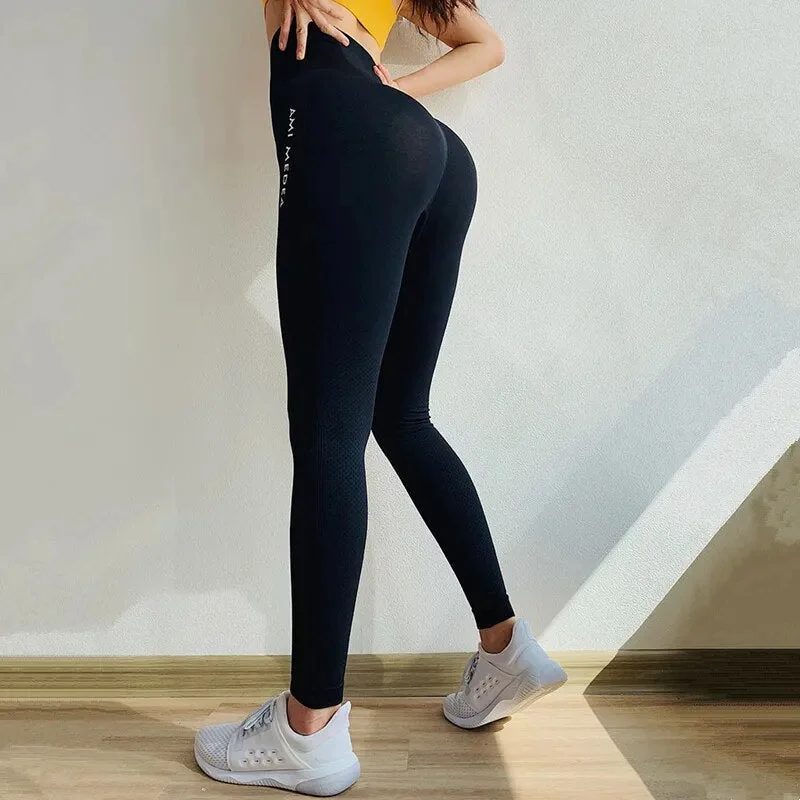 Elastic High Waist Seamless Yoga Leggings