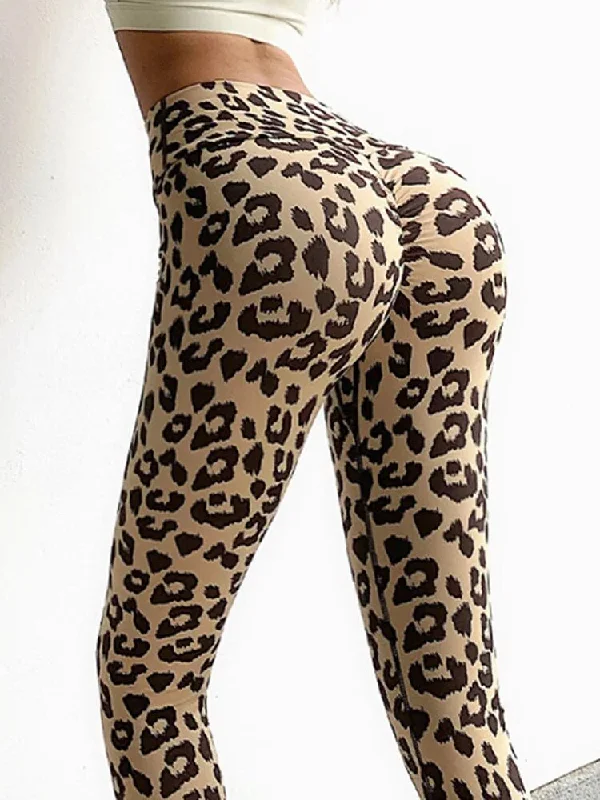 High Waist Leopard Printed Yoga Leggings