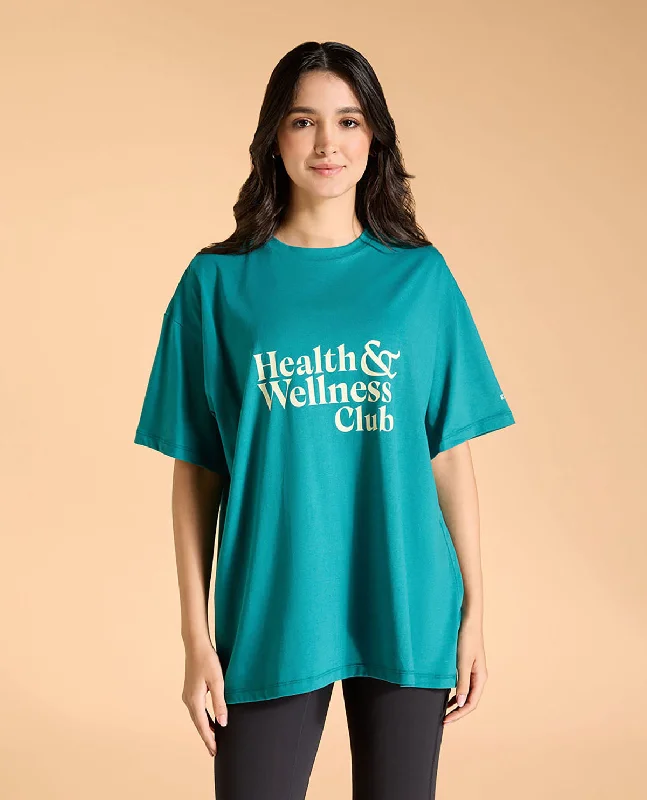 Cotton Oversized Printed Graphic Tshirt - Wellness Edition