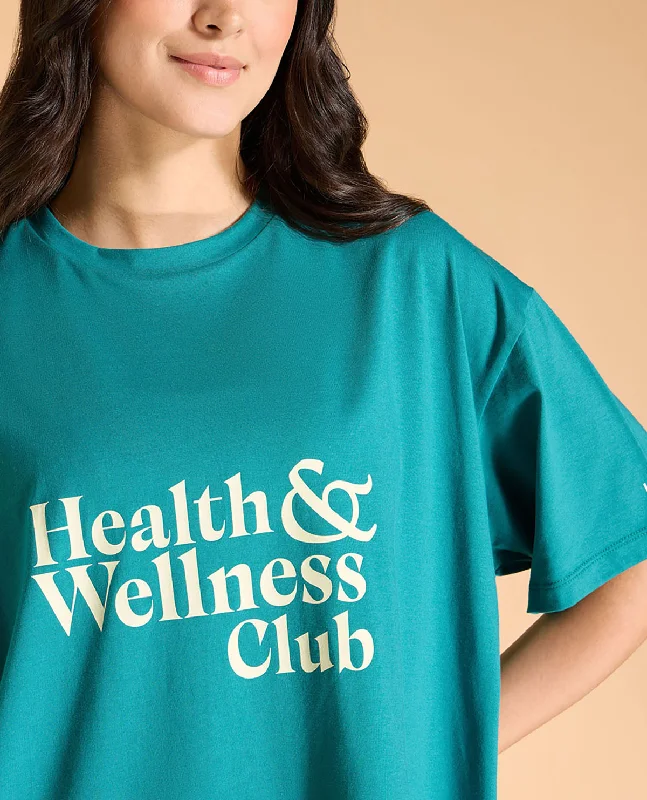 Cotton Oversized Printed Graphic Tshirt - Wellness Edition