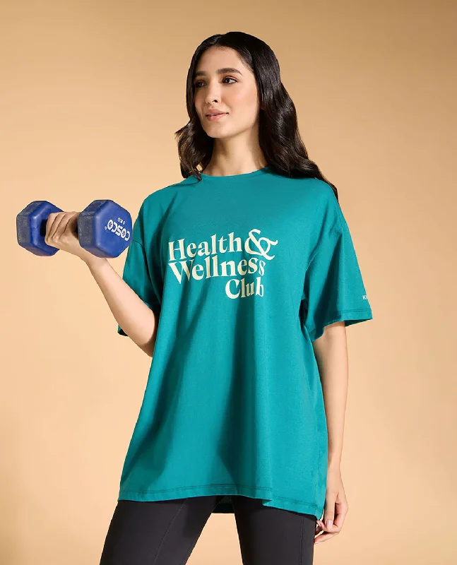 Cotton Oversized Printed Graphic Tshirt - Wellness Edition