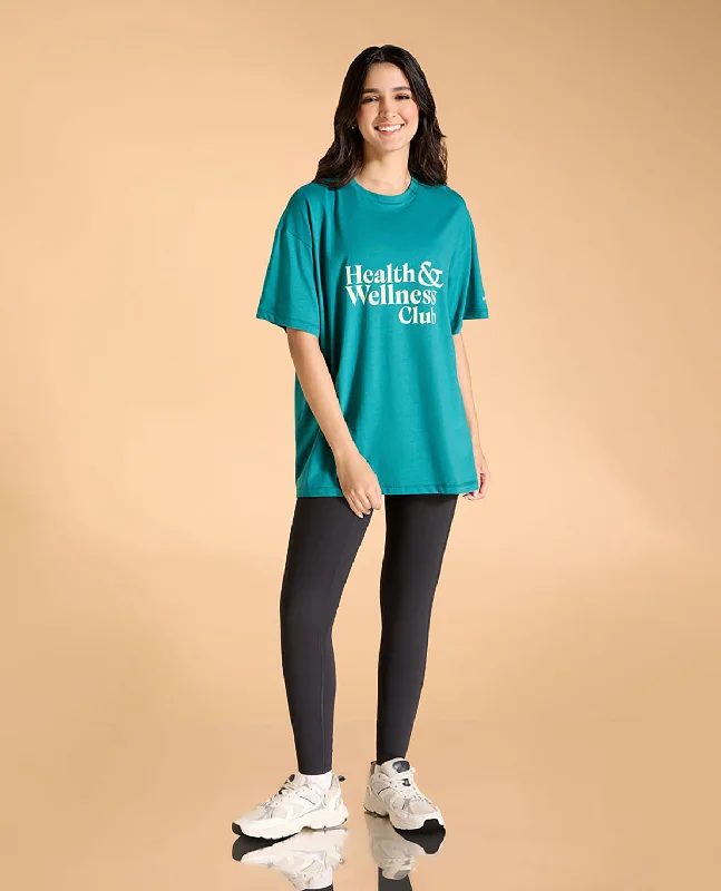 Cotton Oversized Printed Graphic Tshirt - Wellness Edition