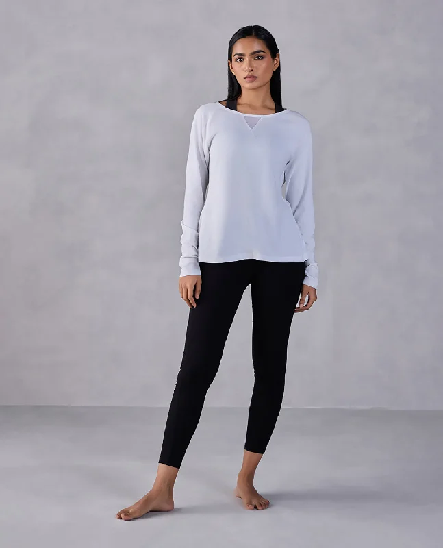 Cotton Yoga Full Sleeve Top White