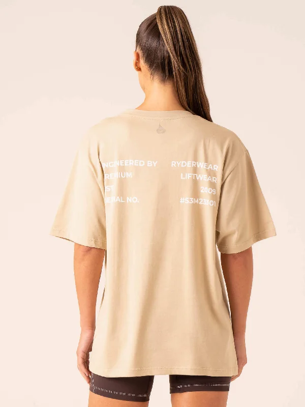 Industry Oversized T-Shirt - Sandstone