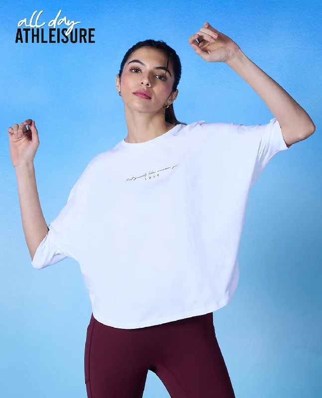 Nykd All Day Cotton Dolman Tee - NYLE278 - Bright white