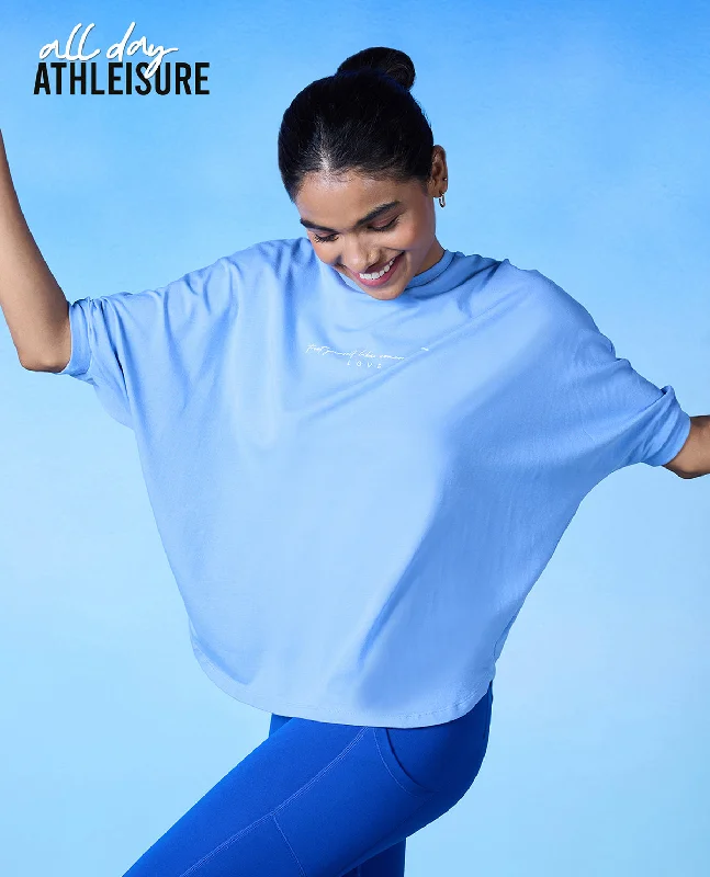 Nykd All Day Cotton Dolman Tee - NYLE278 - Hydrangea