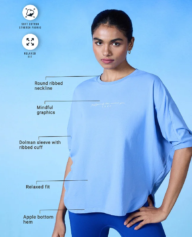 Nykd All Day Cotton Dolman Tee - NYLE278 - Hydrangea