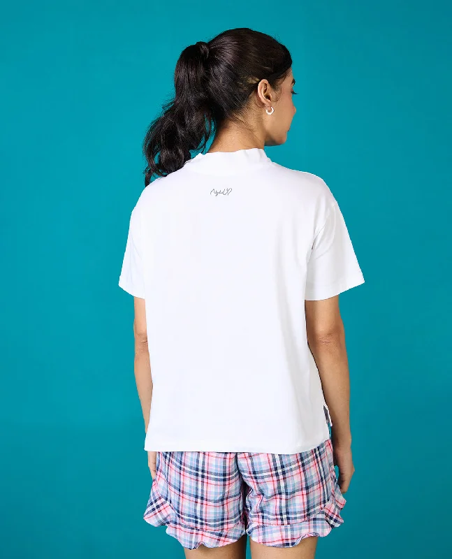 Nykd All Day Iconic Cotton Boxy Tee - NYLE276 - Bright white