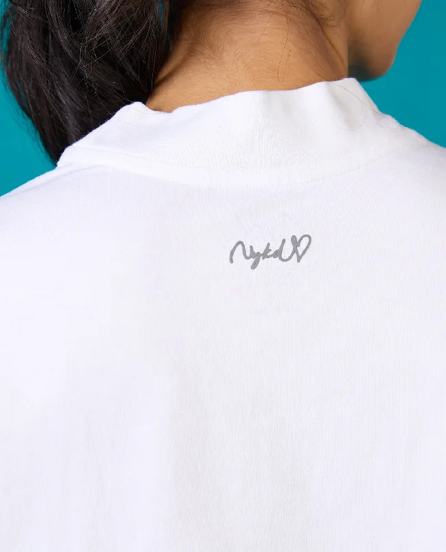 Nykd All Day Iconic Cotton Boxy Tee - NYLE276 - Bright white