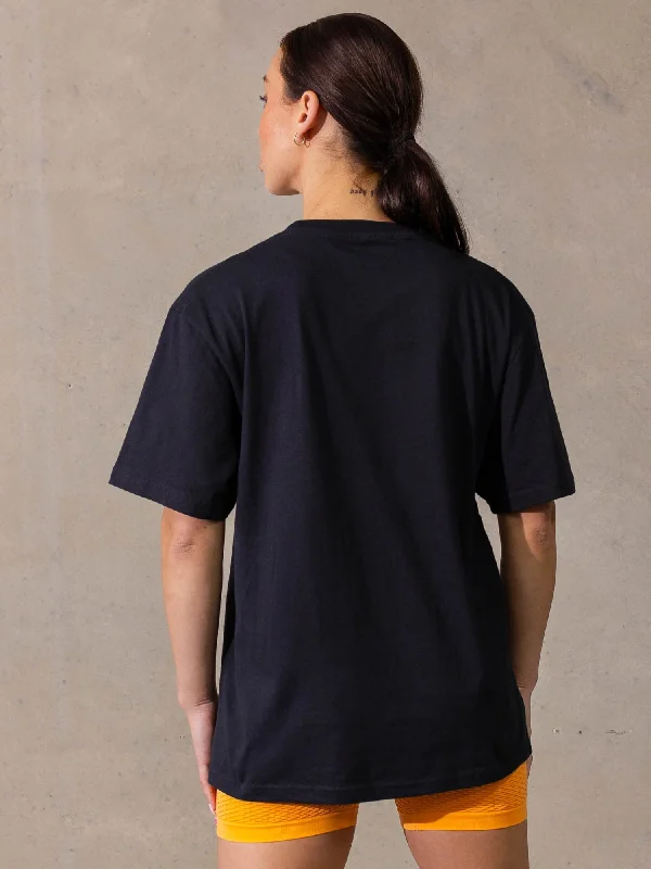 Varsity Oversized T-Shirt - Black