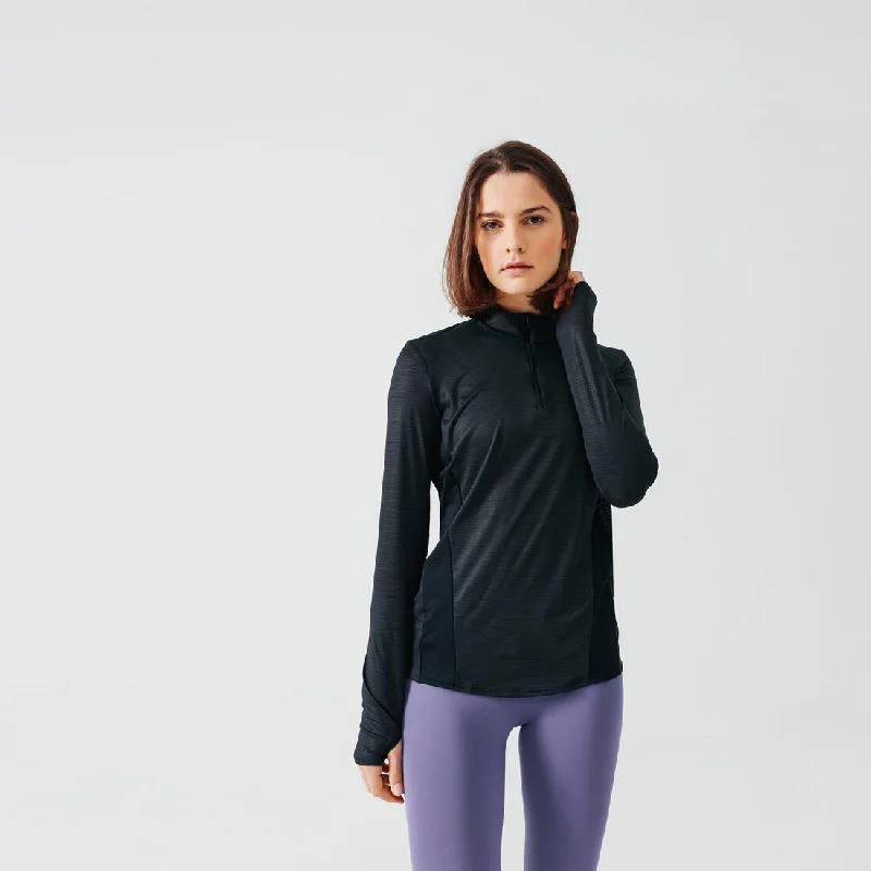 Women's Running ½-Zip Long-Sleeved T-Shirt Dry+