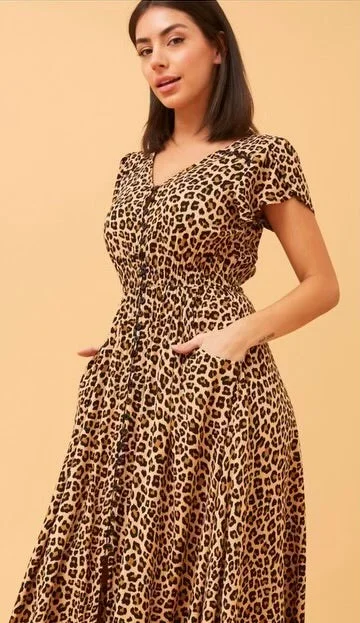 Alyssa Maxi Animal Print Dress