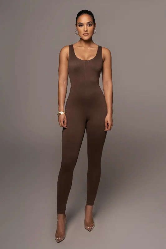 Chocolate Alo Double Layer Jumpsuit