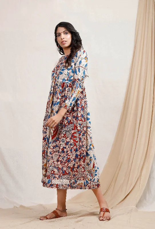 Dual Print Kalamkari Dress