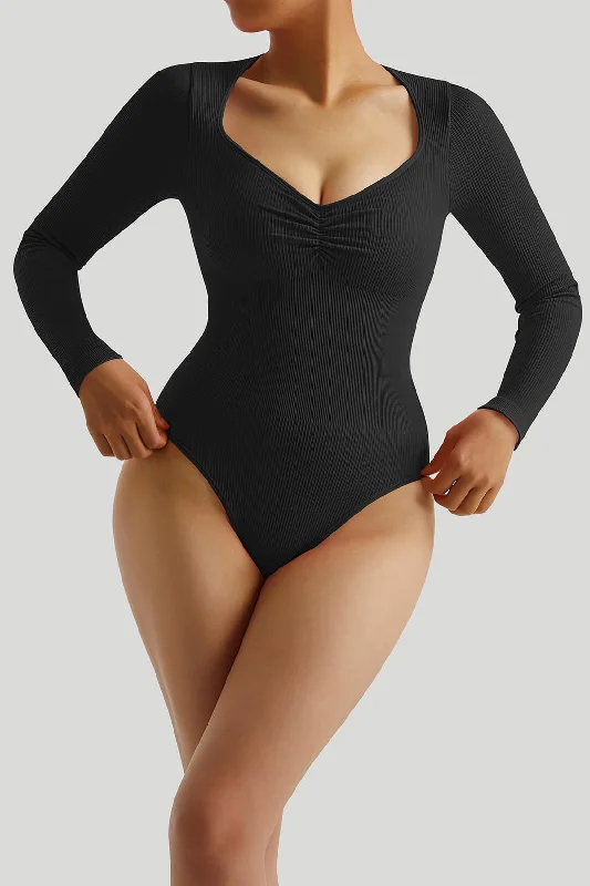 V-neck Long Sleeves Bodysuit