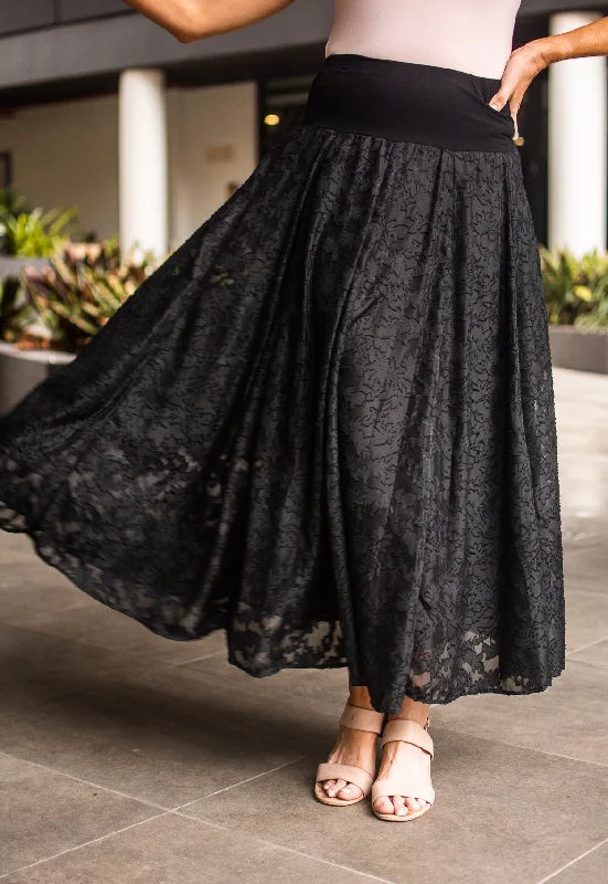 Sienna Long Black Skirt