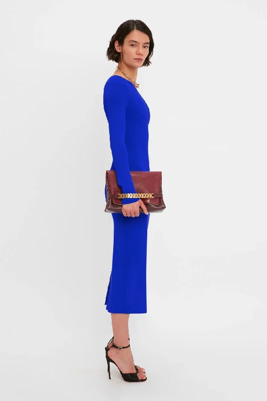 Victoria Beckham VB Body One Shoulder Midi Dress - Cobalt