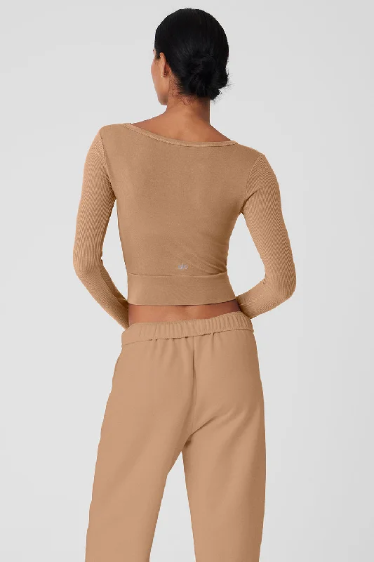 Cover Long Sleeve Top - Toasted Almond