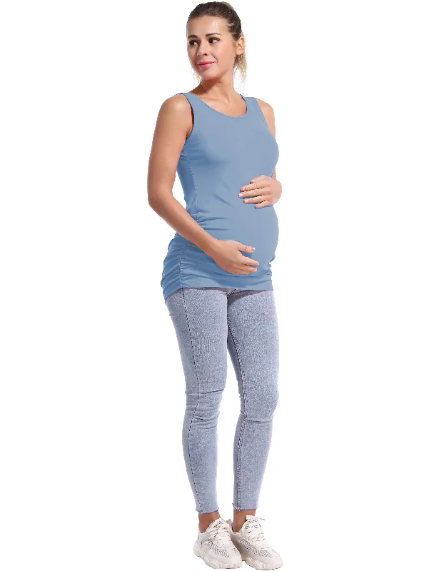 Maternity Side Shirred Tank Top electricblue