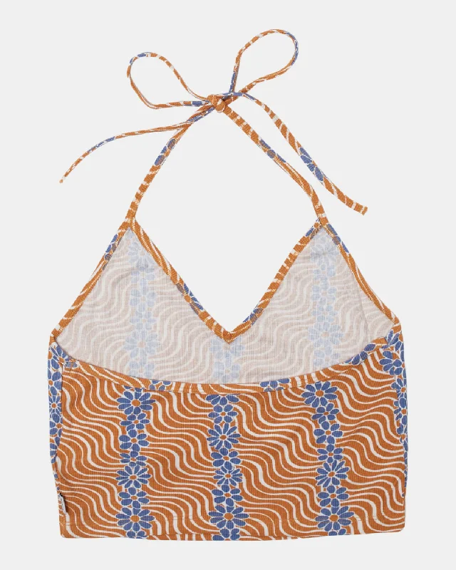 Sunrise Halter Top - Tangerine