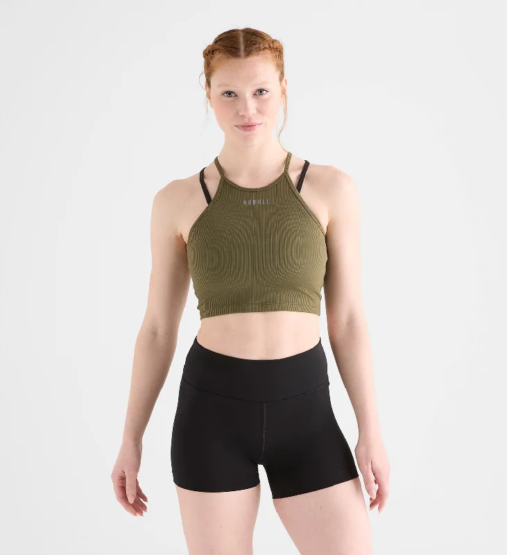 Women's NOBULL Ribbed Halter Crop Tank