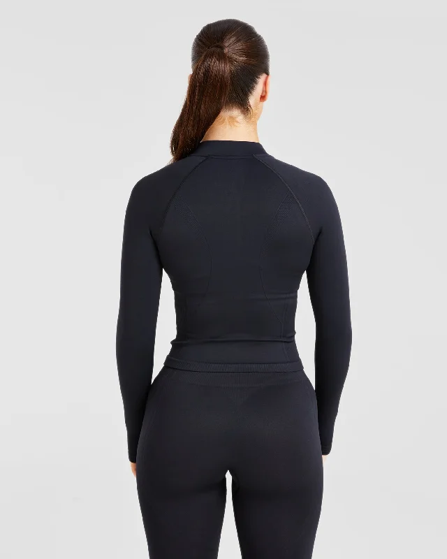 Balance V3 Seamless Zip Jacket - Black