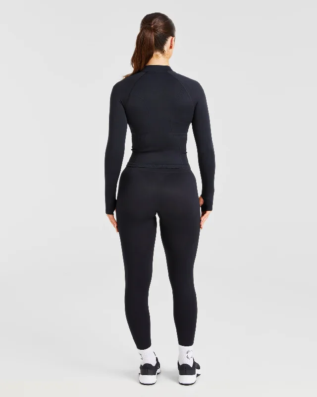 Balance V3 Seamless Zip Jacket - Black