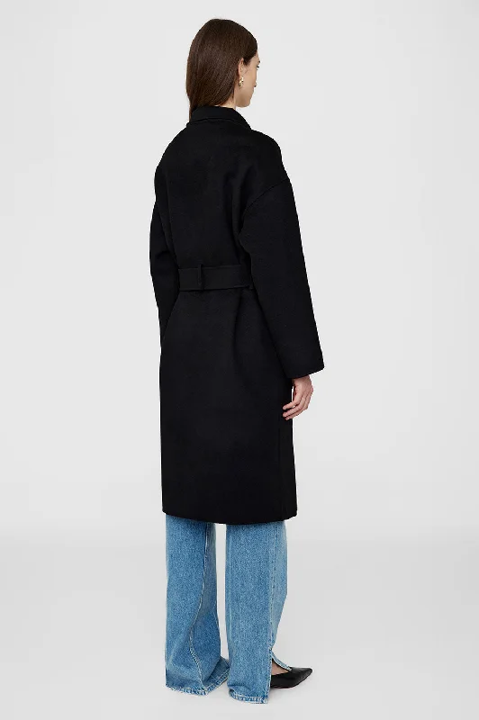 Dylan Coat - Black Cashmere Blend