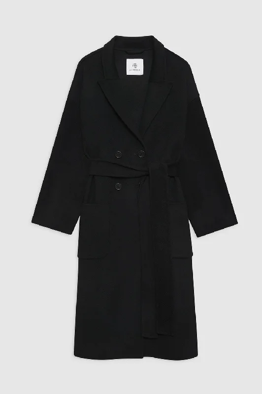 Dylan Coat - Black Cashmere Blend