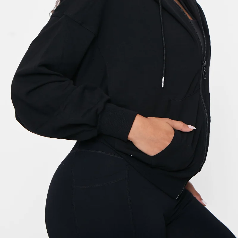 Gabi Zip Up - Black