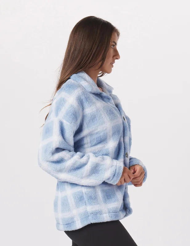 Show-Stopping Shacket: Ice Blue Jackson Plaid